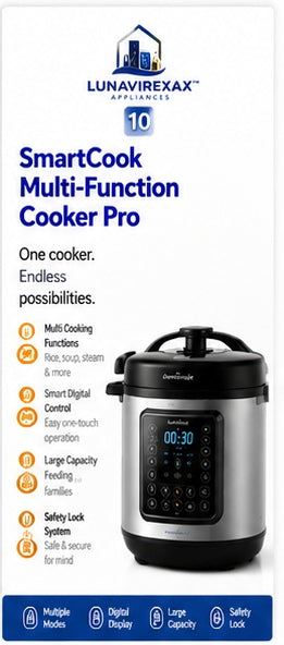 LUNAVIREXAXβ’ SmartCook Multi-Function Cooker Pro